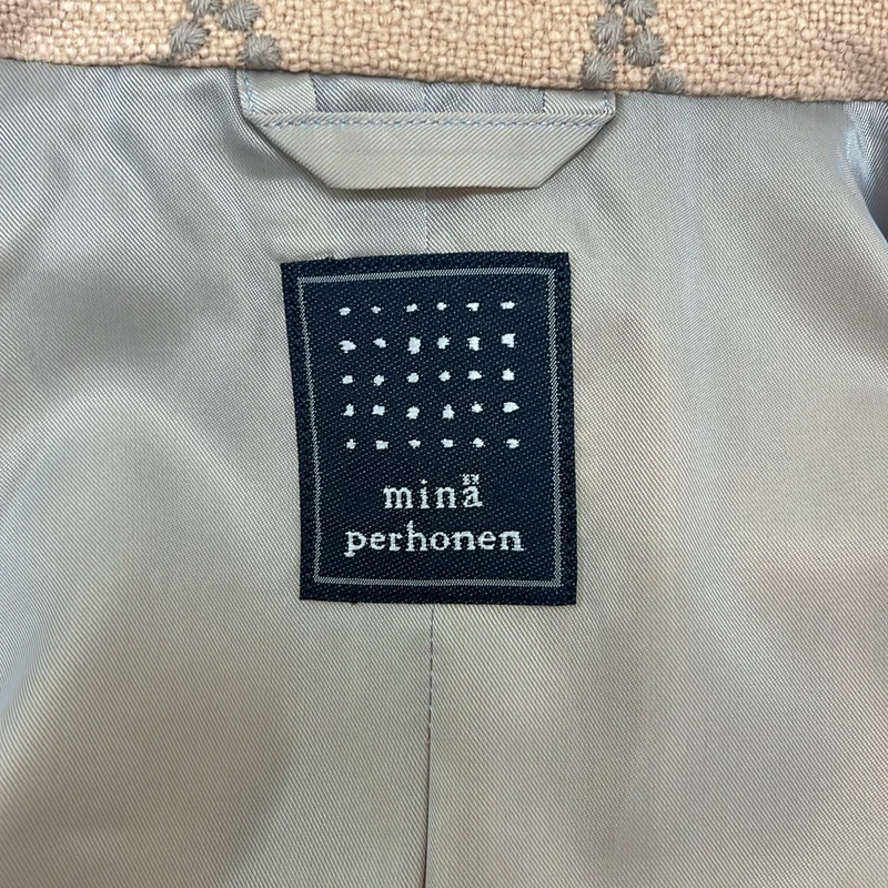 mina perhonen / ミナペルホネン | 2023AW | tambourine / タンバリン ウール 刺しゅう ステンカラーコート | 36 | レディース