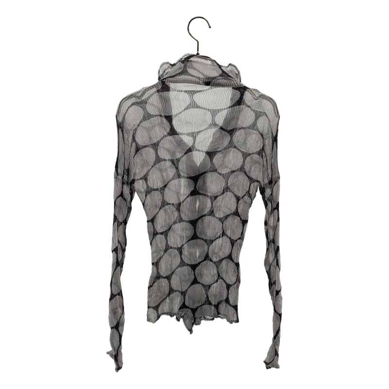 ISSEY MIYAKE / イッセイミヤケ | ポリエステル ねじれ加工 ダブルカラー カーディガン | 2 | レディース