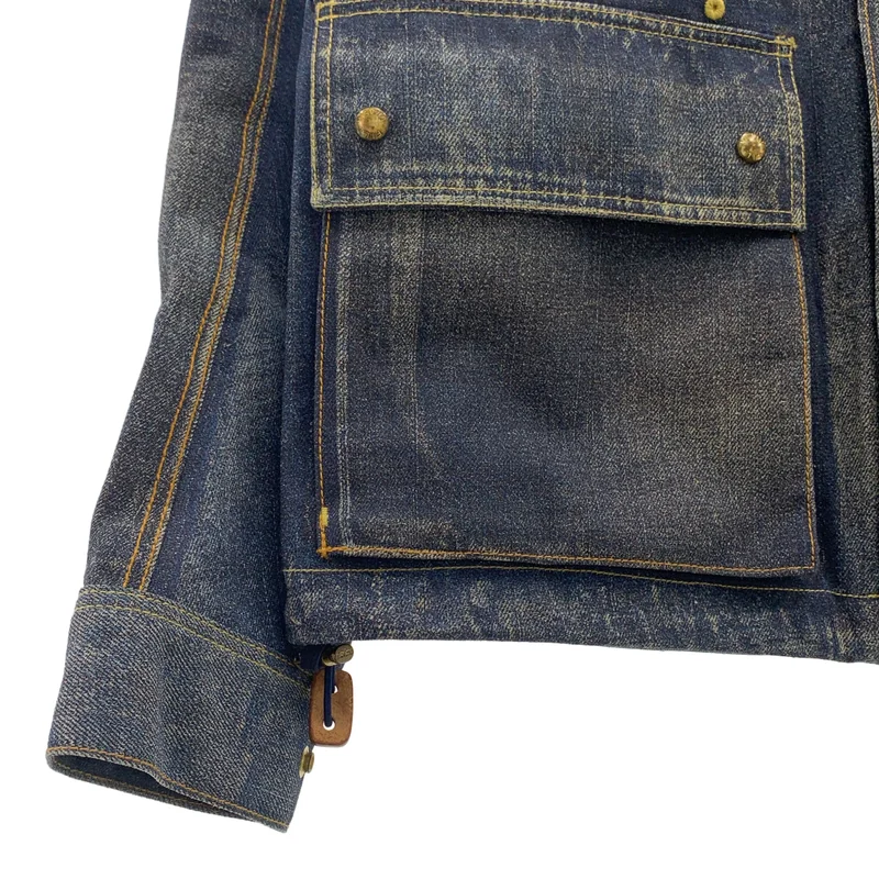 visvim / ビズビム | GORE-TEX / ゴアテックス ロゴボタン デニム ジャケット フーディ | F | メンズ