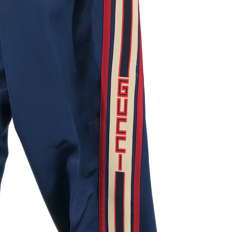 GUCCI / グッチ | 2018SS | アセテート サイドロゴライン パンツ | 44 | メンズ