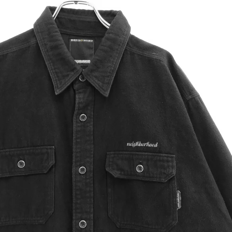 NEIGHBORHOOD / ネイバーフッド | コットン フランネル ロゴ ワークシャツ | M | メンズ