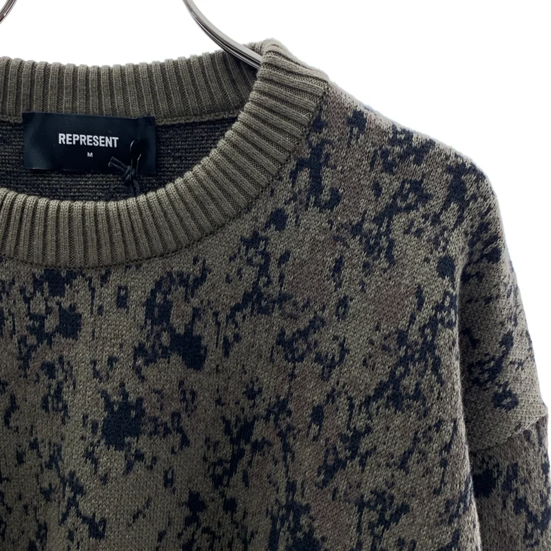 REPRESENT / リプレゼント | Camo Sweater ジャガード プルオーバー ニット | M | メンズ