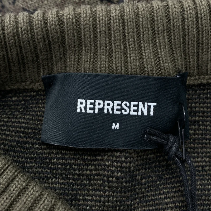 REPRESENT / リプレゼント | Camo Sweater ジャガード プルオーバー ニット | M | メンズ