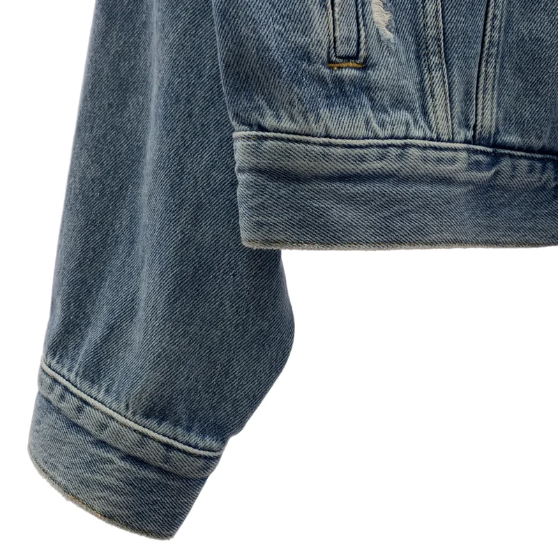 MM6 Maison Margiela / エムエムシックスメゾンマルジェラ | ダメージ加工 バックロゴ デニムジャケット | 14 | レディース