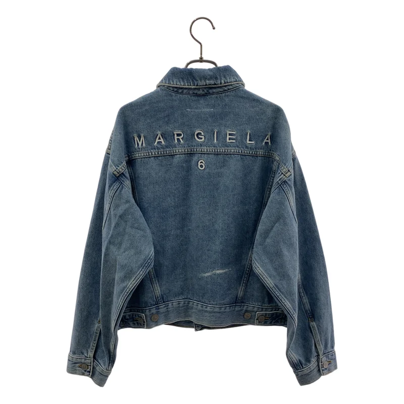 MM6 Maison Margiela / エムエムシックスメゾンマルジェラ | ダメージ加工 バックロゴ デニムジャケット | 14 | レディース