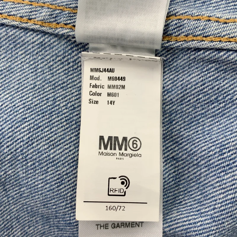 MM6 Maison Margiela / エムエムシックスメゾンマルジェラ | ダメージ加工 バックロゴ デニムジャケット | 14 | レディース
