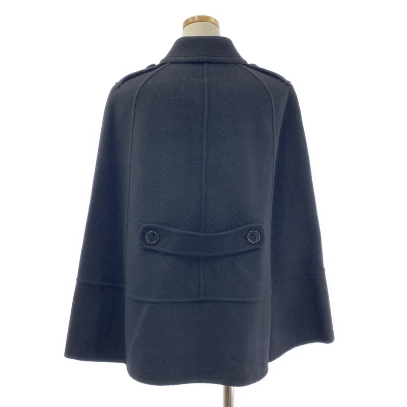 BURBERRY LONDON / バーバリーロンドン | メルトンウール 裏地ノバチェック ダッフルポンチョ ケープコート | F | レディース