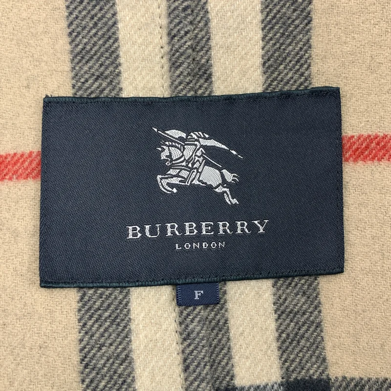 BURBERRY LONDON / バーバリーロンドン | メルトンウール 裏地ノバチェック ダッフルポンチョ ケープコート | F | レディース