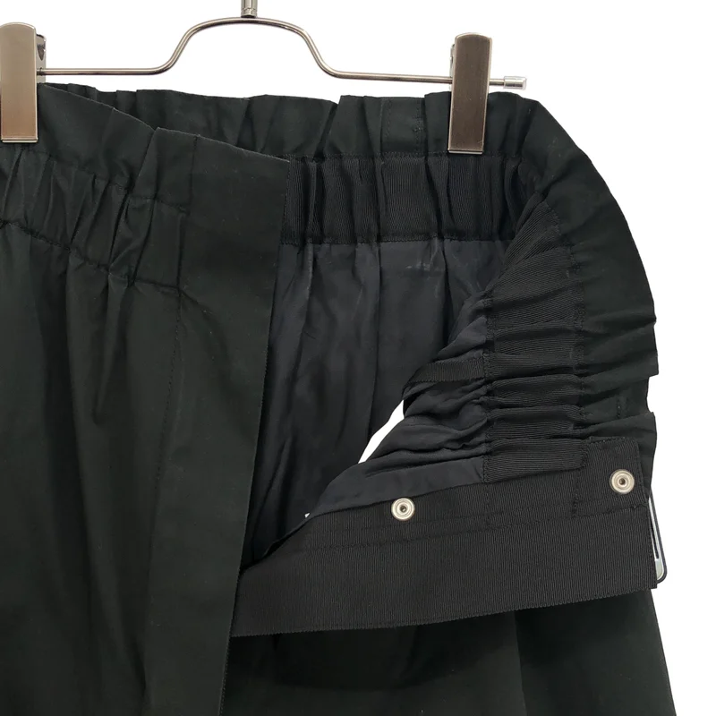 sacai / サカイ | コットン コーティング加工 ナイロン切り替え フロントジップスカート | 2 | レディース