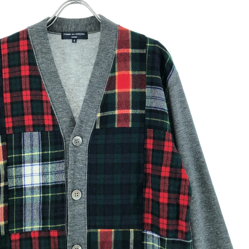 COMME des GARCONS HOMME / コムデギャルソンオム | 2011AW | タータンチェック パッチワーク カーディガン | S | メンズ