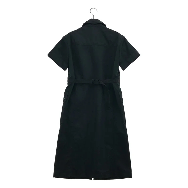 MONCLER / モンクレール | ABITO DRESS 異素材切替 ジップアップ ワンピース | 38 | レディース