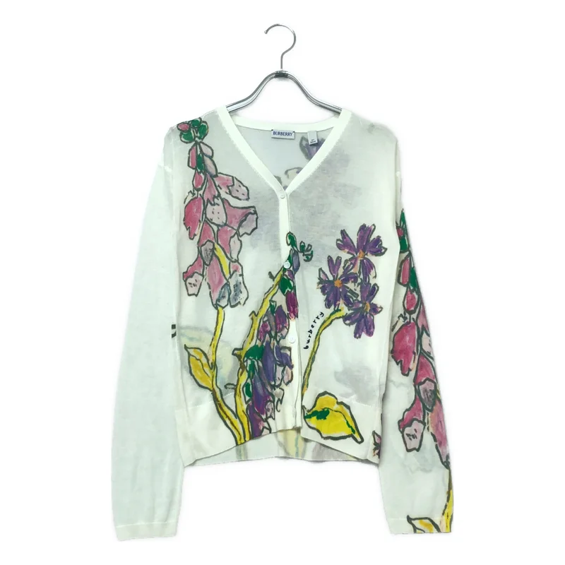 Burberry / バーバリー | KIDS / Foxglove ウール混 フラワープリント カーディガン | 14Y | レディース