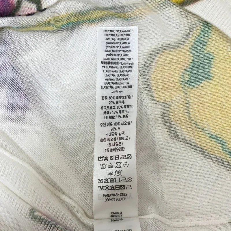 Burberry / バーバリー | KIDS / Foxglove ウール混 フラワープリント カーディガン | 14Y | レディース