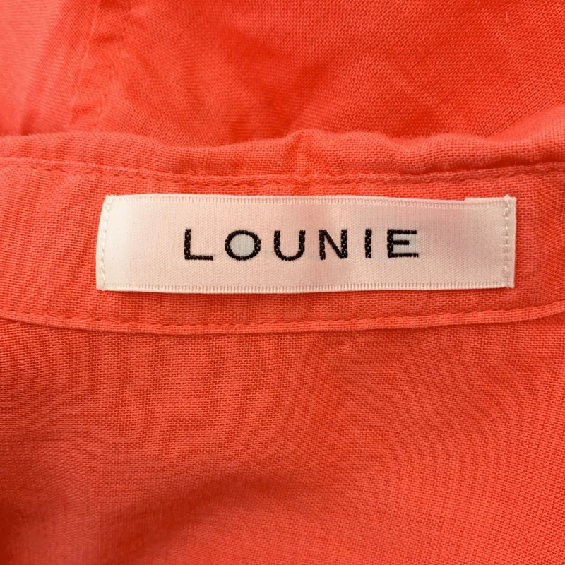 LOUNIE / ルーニィ | リネン ワンポイントロゴ シャツ ブラウス | 36 | レディース
