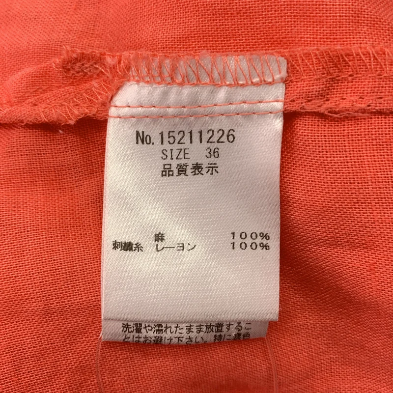 LOUNIE / ルーニィ | リネン ワンポイントロゴ シャツ ブラウス | 36 | レディース