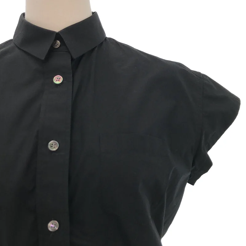 sacai / サカイ | コットン プリーツドッキング ブラウス | 1 | レディース
