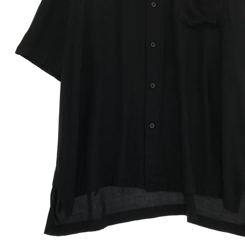 S'YTE YOHJI YAMAMOTO / サイトヨウジヤマモト | RAYON TWILL OVERSIZED SHORT SLEEVE SHIRT レーヨン オーバーサイズ シャツ | 3 | メンズ