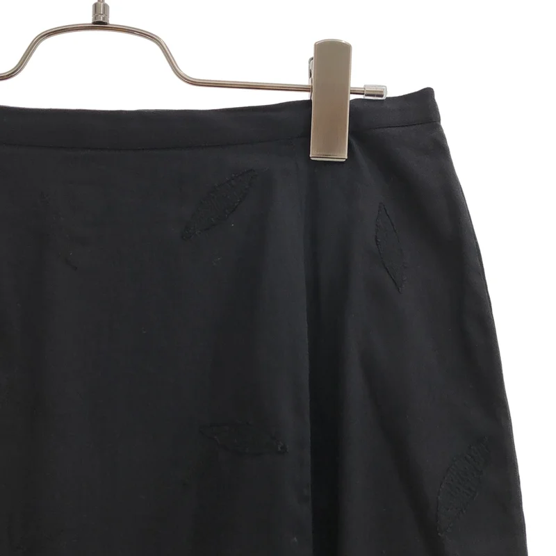 HaaT ISSEY MIYAKE / ハートイッセイミヤケ | 2007SS | コットン リーフ刺しゅう フロントタックスカート | 3 | レディース
