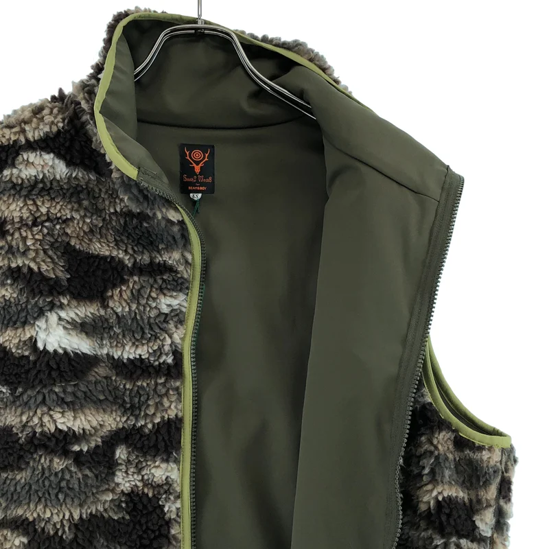 South2West8 S2W8 / サウスツーウエストエイト | BEAMS BOY 別注 / Trout Piping Vest ボア ベスト | XS | メンズ