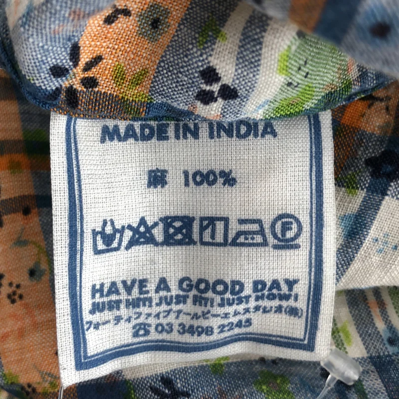45r / フォーティファイブアール | インドリネンマドラスフラワーのMシャツ |