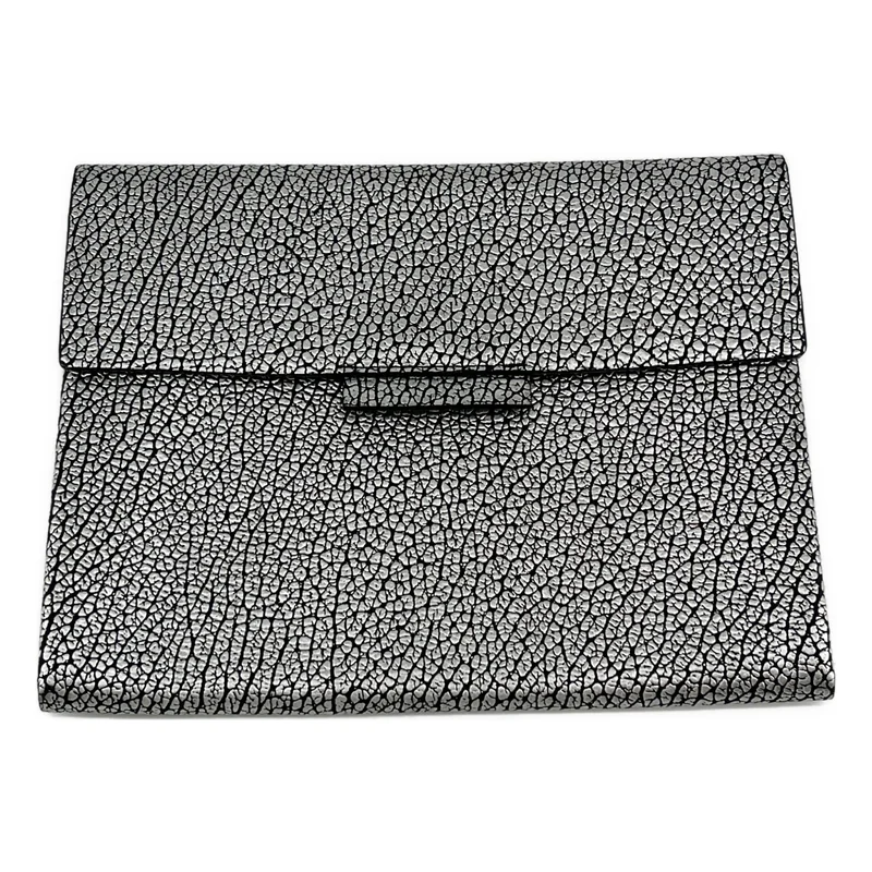 3.1 Phillip Lim / スリーワンフィリップリム | 型押し フラップ クラッチバッグ ポーチ / レオパード総裏地 |