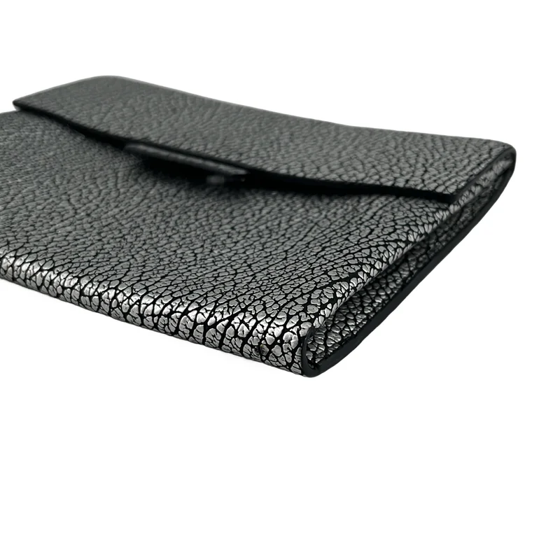 3.1 Phillip Lim / スリーワンフィリップリム | 型押し フラップ クラッチバッグ ポーチ / レオパード総裏地 |