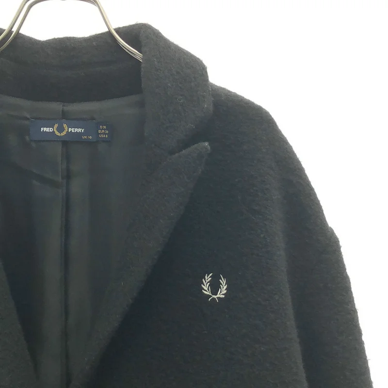 FRED PERRY / フレッドペリー | ウール混チェスターコート | 10 | レディース