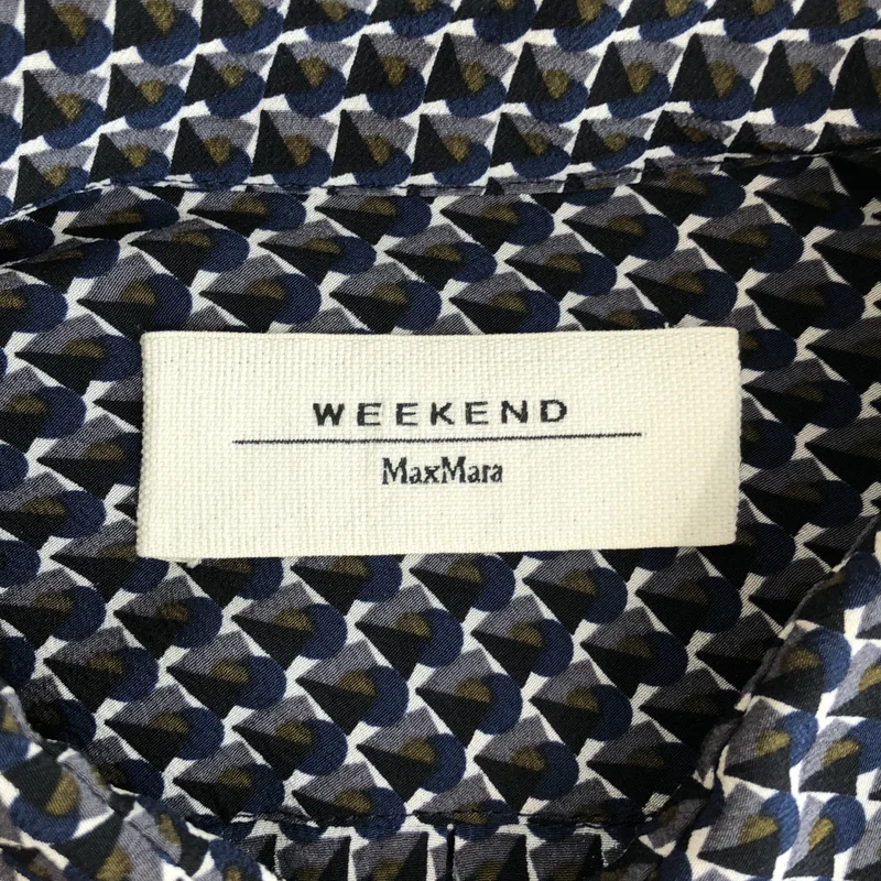 WEEKEND MAX MARA / ウィークエンドマックスマーラ | シルク ジオメトリック シャツ | 40 | レディース