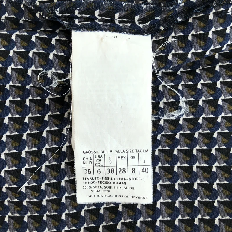 WEEKEND MAX MARA / ウィークエンドマックスマーラ | シルク ジオメトリック シャツ | 40 | レディース