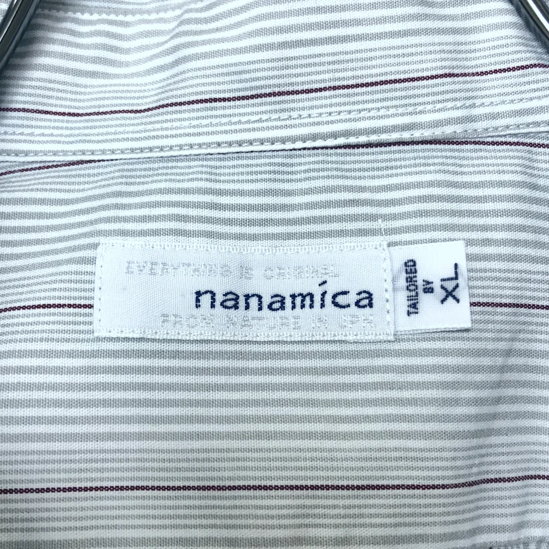 nanamica / ナナミカ | Regular Collar Stripe Wind Shirt / ストライプ オーバーシルエット シャツ | XL | メンズ
