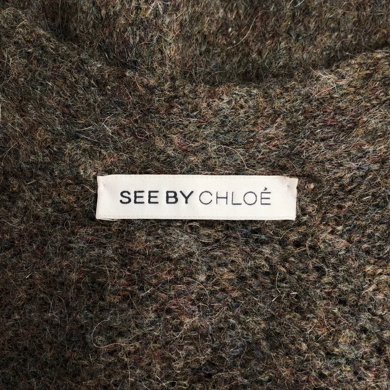 SEE BY CHLOE / シーバイクロエ | ウール モヘヤ ロングカーディガン | 38 | レディース