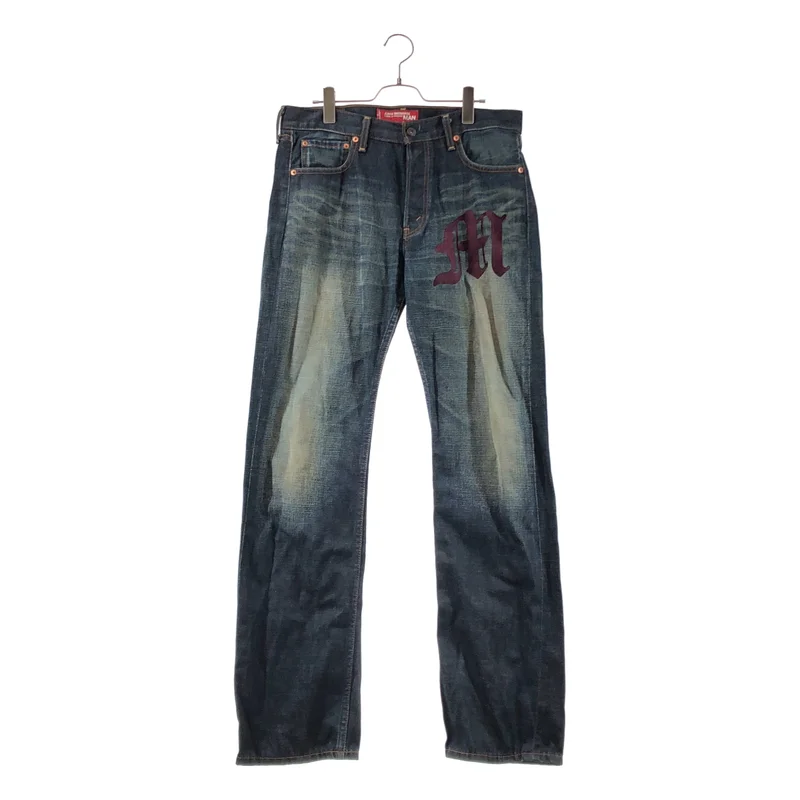 JUNYAWATANABE COMMEdesGARCONS MAN / ジュンヤワタナベマン | 2002AW | × Levi's / ヴィンテージ加工 ロゴ刺しゅう ストレートデニムパンツ | M | メンズ