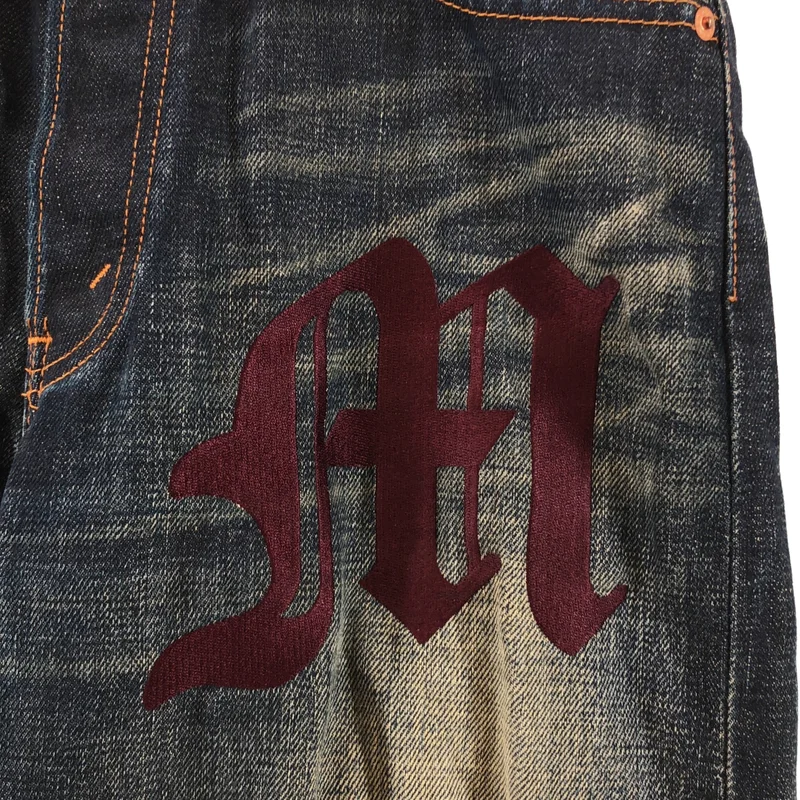 JUNYAWATANABE COMMEdesGARCONS MAN / ジュンヤワタナベマン | 2002AW | × Levi's / ヴィンテージ加工 ロゴ刺しゅう ストレートデニムパンツ | M | メンズ