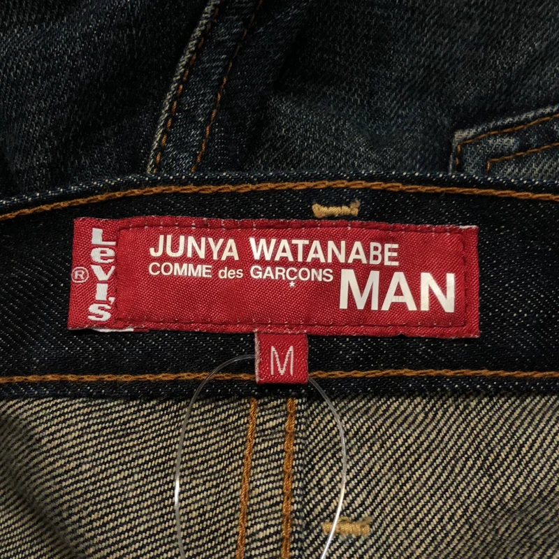 JUNYAWATANABE COMMEdesGARCONS MAN / ジュンヤワタナベマン | 2002AW | × Levi's / ヴィンテージ加工 ロゴ刺しゅう ストレートデニムパンツ | M | メンズ