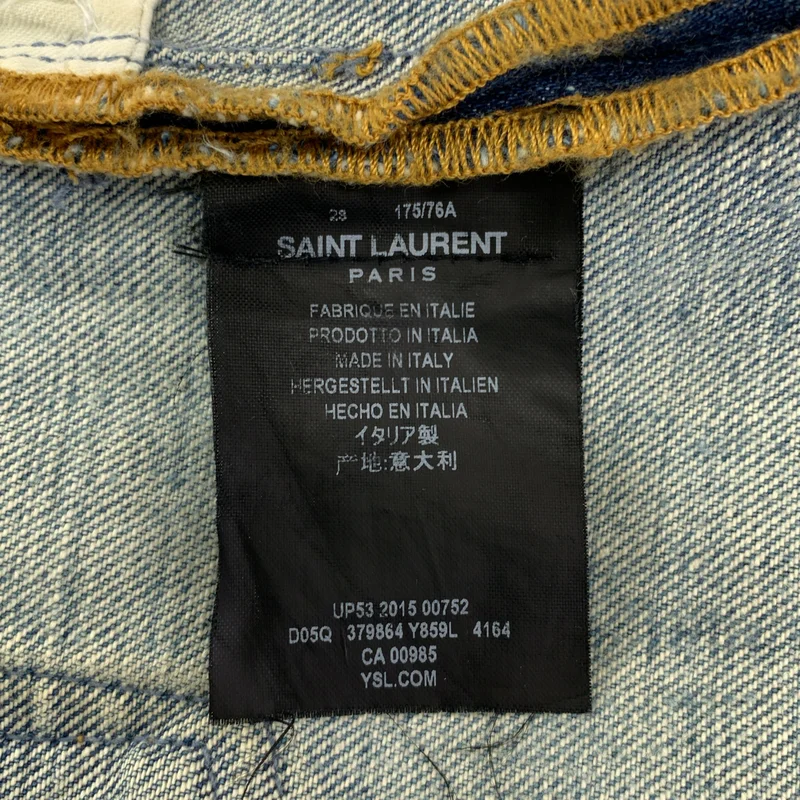 SAINT LAURENT PARIS / サンローランパリ | 2015SS | リペア加工 スキニーデニムパンツ | 28 | メンズ