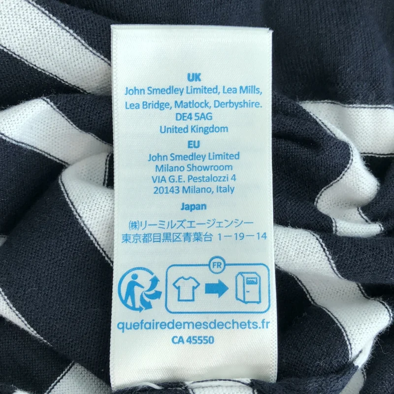JOHN SMEDLEY / ジョンスメドレー | スキッパー ボーダー ニット トップス | S | レディース