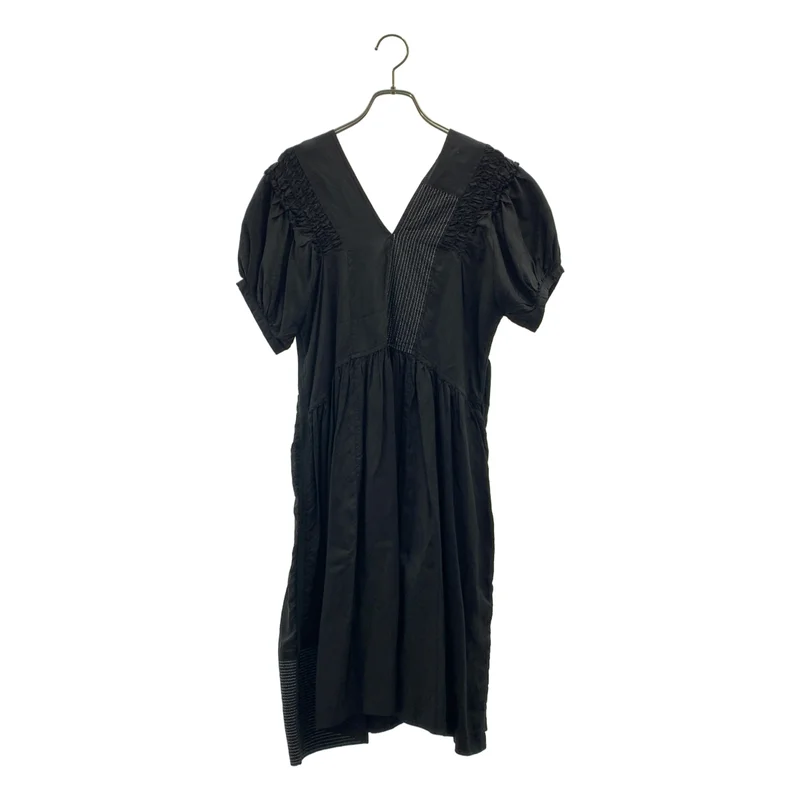tricot COMME des GARCONS / トリココムデギャルソン | 2008SS | 脱色加工 アシンメトリー ステッチワーク ギャザー ドレス ワンピース | S | レディース