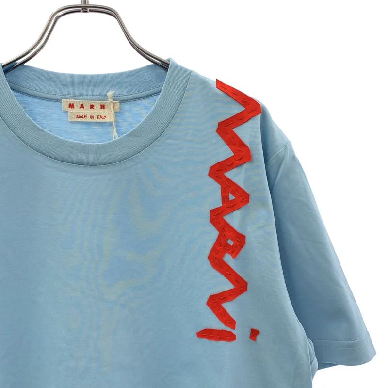 MARNI / マルニ | メンディングロゴ オーガニックコットン Tシャツ | 48 | メンズ