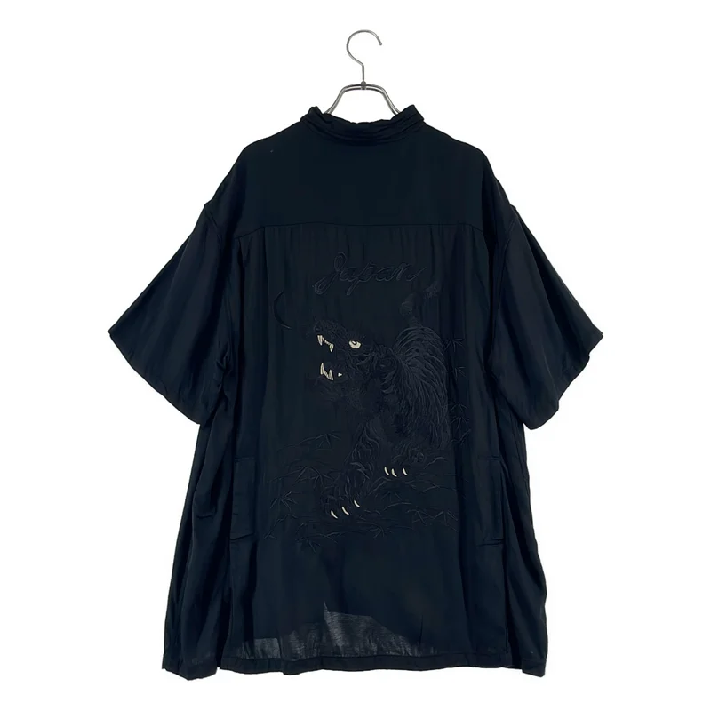 Y's / ワイズヨウジヤマモト | ×テーラー東洋 / SUKASHIRT / 刺しゅう オープンカラー スカシャツ | 4 | メンズ