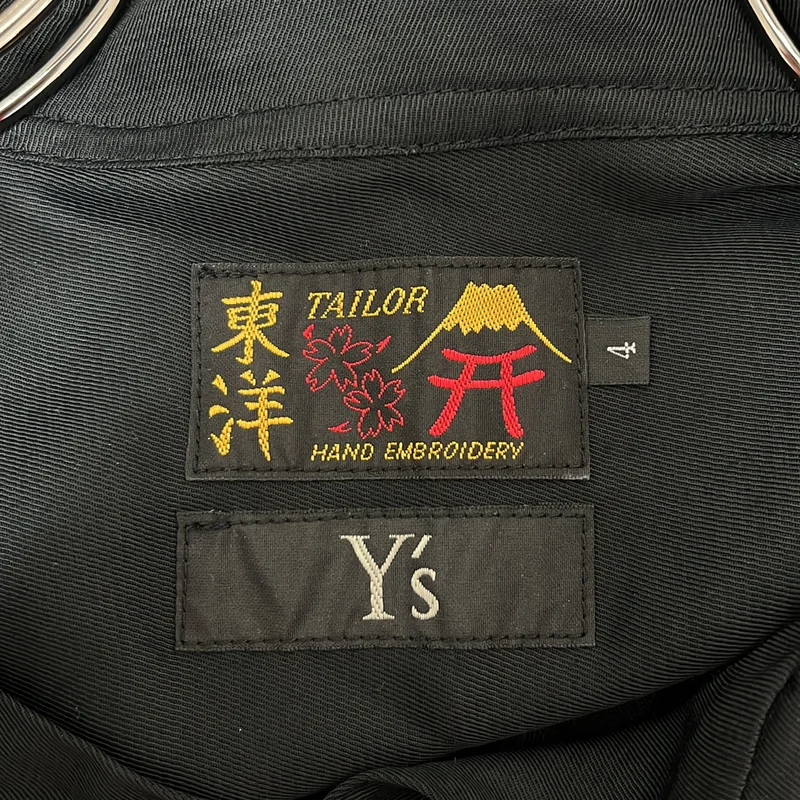 Y's / ワイズヨウジヤマモト | ×テーラー東洋 / SUKASHIRT / 刺しゅう オープンカラー スカシャツ | 4 | メンズ