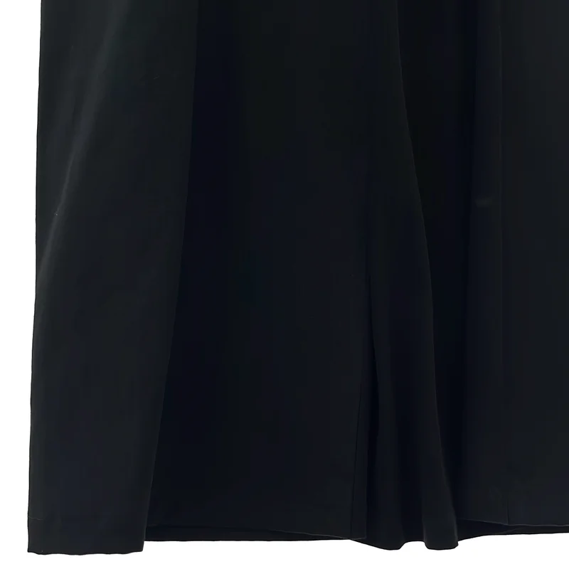 Yohji Yamamoto FEMME / ヨウジヤマモトファム | 2022SS | ウール 異素材切替 ロングスカート | 2 | レディース