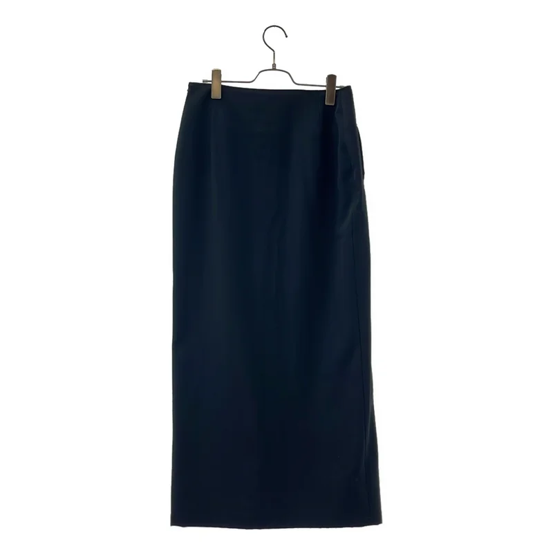 Yohji Yamamoto FEMME / ヨウジヤマモトファム | 2022SS | ウール 異素材切替 ロングスカート | 2 | レディース