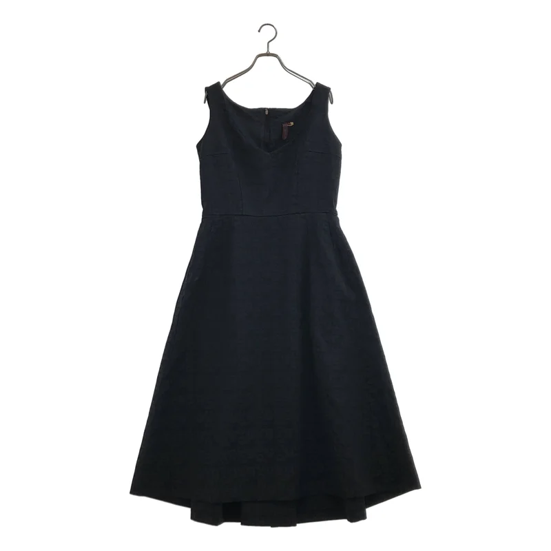 COMME des GARCONS / コムデギャルソン | 2020SS | ポリエステル 縮絨 ロゴ総柄 ノースリーブワンピース | M | レディース