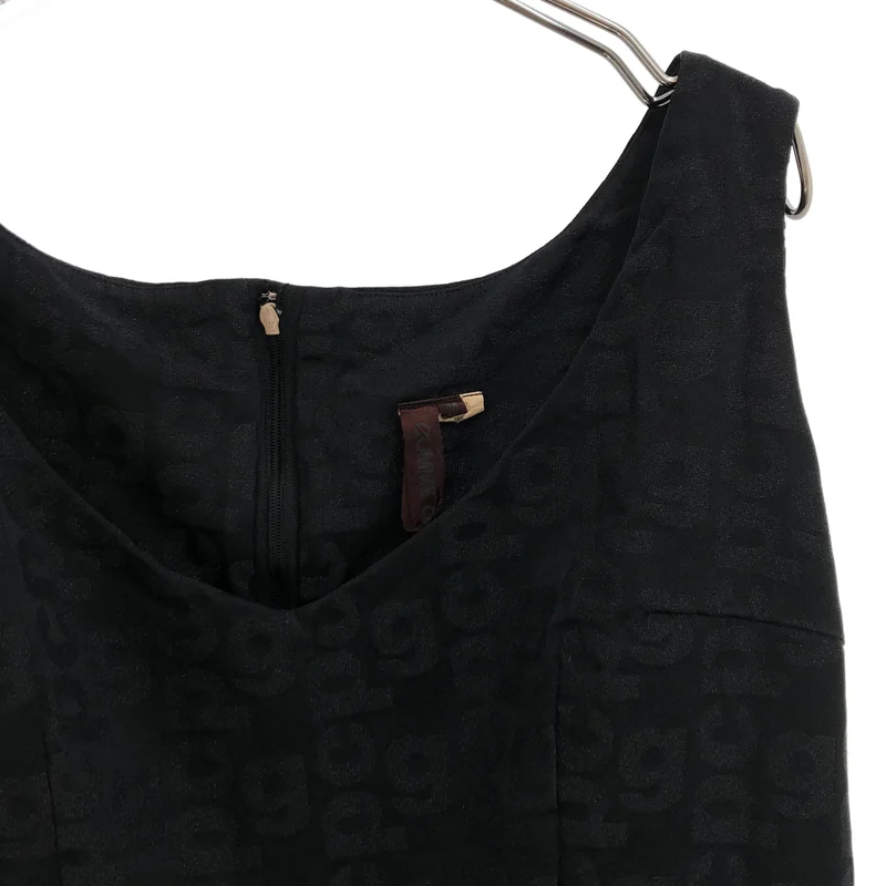 COMME des GARCONS / コムデギャルソン | 2020SS | ポリエステル 縮絨 ロゴ総柄 ノースリーブワンピース | M | レディース