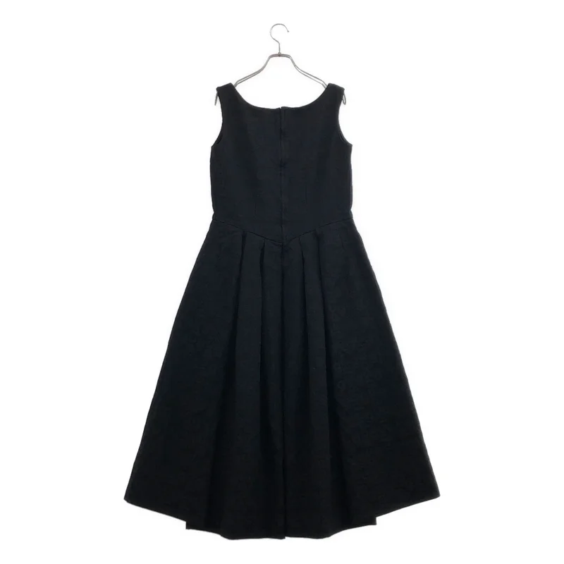COMME des GARCONS / コムデギャルソン | 2020SS | ポリエステル 縮絨 ロゴ総柄 ノースリーブワンピース | M | レディース
