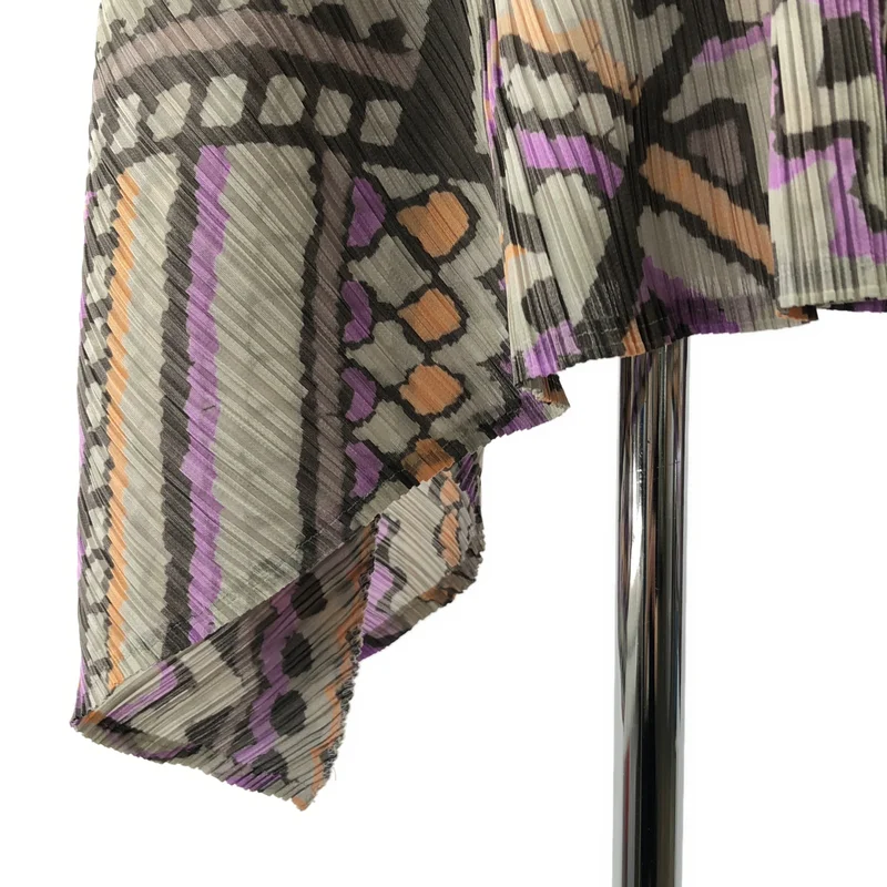 PLEATS PLEASE ISSEY MIYAKE / プリーツプリーズイッセイミヤケ | 総柄 変形 オーバーシルエット ドレス ワンピース | 4 | レディース