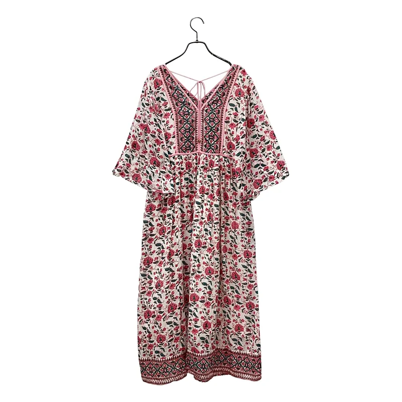 ne Quittez pas / ヌキテパ | Ethnic Print Flare Sleeve Dress / エスニックプリント フレアスリーブワンピース |