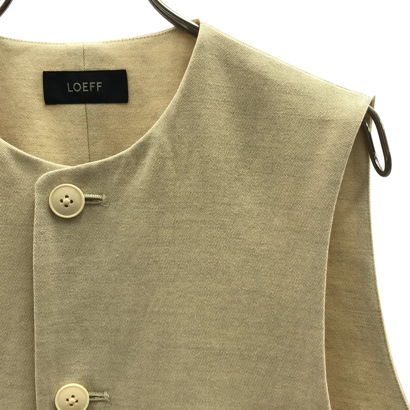 LOEFF / ロエフ | ウール リネン ロングジレ | 1 | レディース