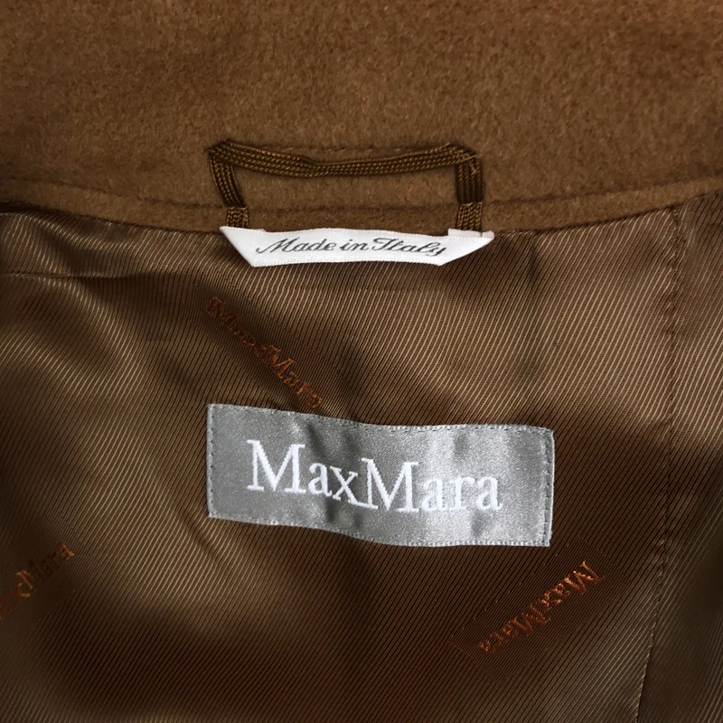 Max Mara / マックスマーラ | ウール ベルテッド コート / ロゴ総裏地 | 42 | レディース