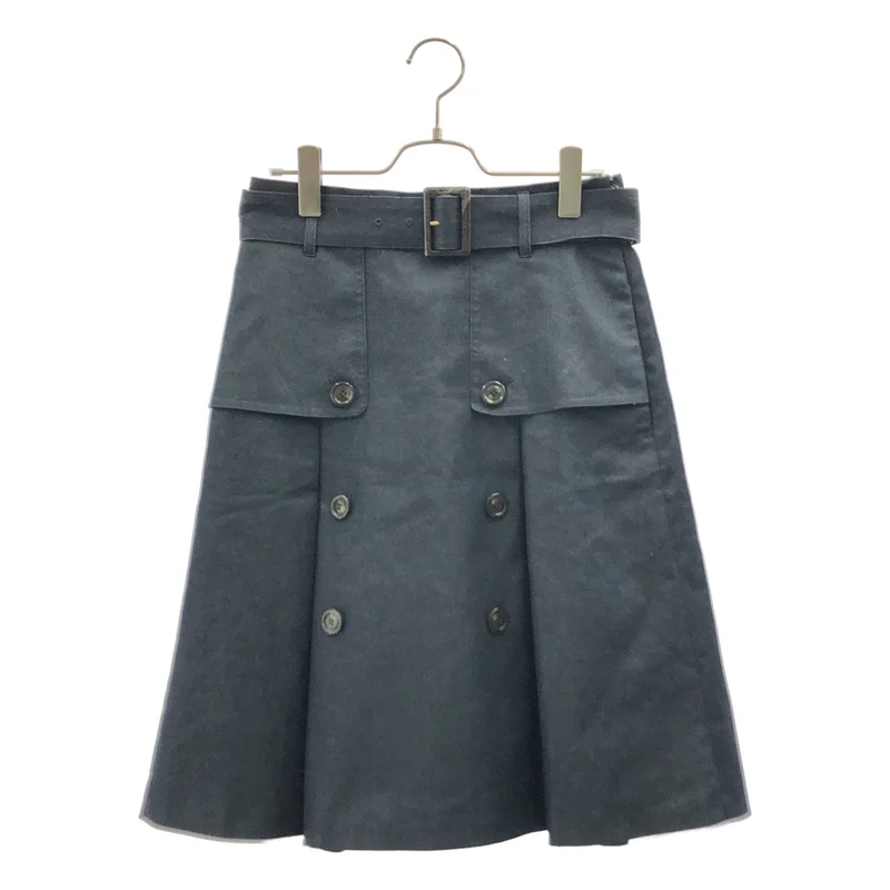 BURBERRY BLUE LABEL / バーバリーブルーレーベル | コットン トレンチデザイン ロングスカート | 38 | レディース